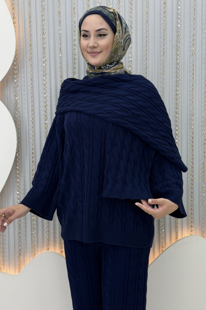 Atkı pantolonlu takım  Lacivert