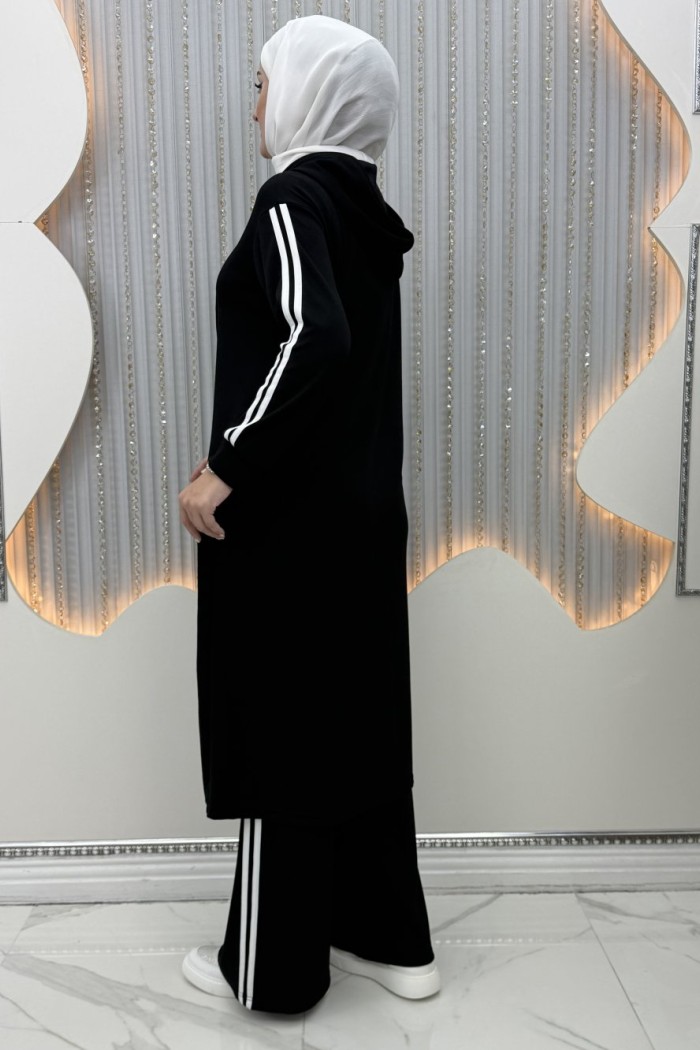 Candan Pantolonlu Takım Siyah