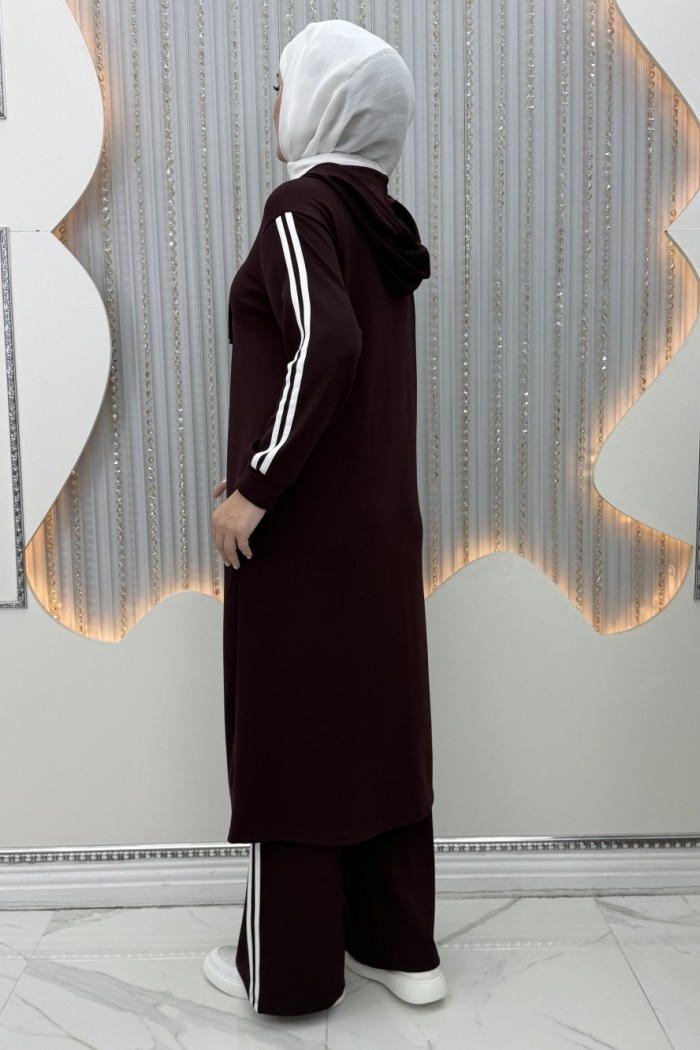 Candan Pantolonlu Takım Mürdüm
