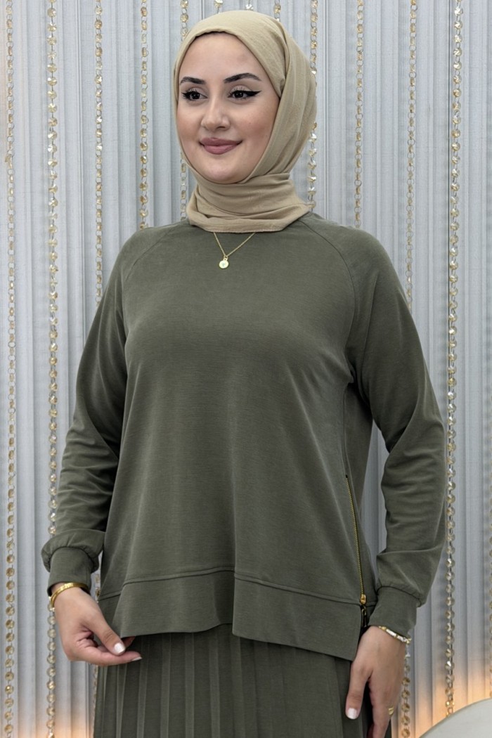 Tuğçe Etekli Takım  Haki
