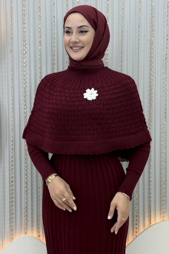 Bergüzar Elbise Bordo