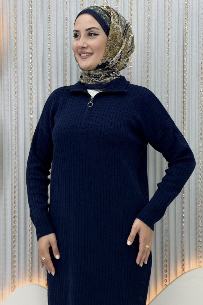 Yalın Elbise Lacivert