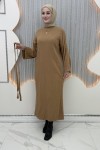 Perlune Elbise Camel
