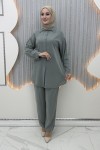 Yüsra Pantolonlu Takım Mint Yeşili