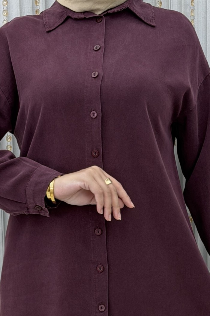 Yüsra Pantolonlu Takım Mürdüm