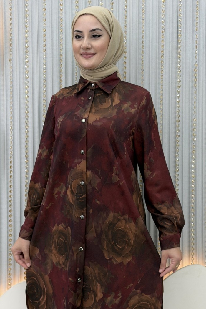Şebnem Pantolonlu Takım  Bordo