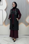 Aşina 3’lü Takım Siyah Bordo