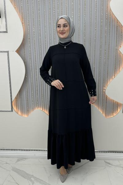 Vira elbise Siyah