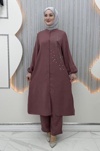 Duha taşlı takım Gül