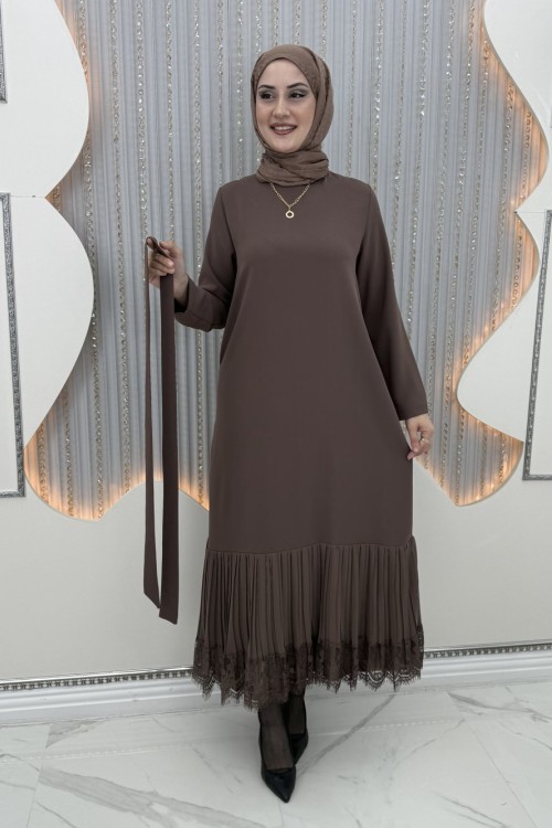 Safir Elbise Kahverengi