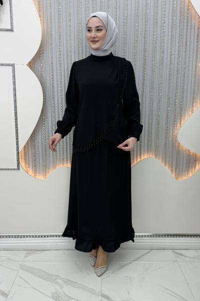Nazik etekli takım Siyah
