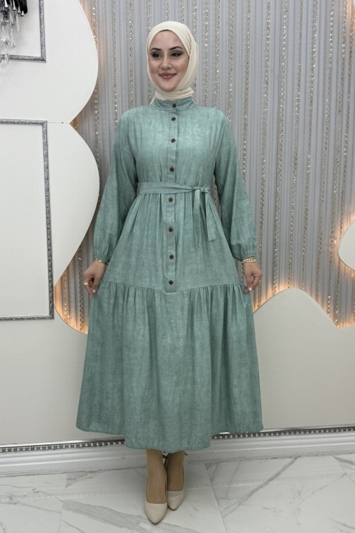Nihal elbise Mint Yeşili