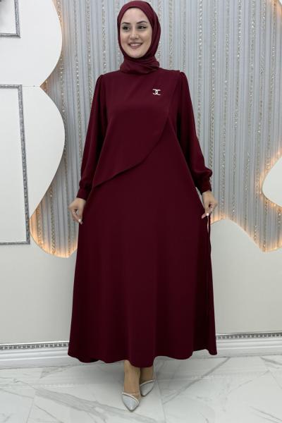 Jasmin elbise Bordo