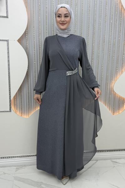 Şuheda Abiye Gri