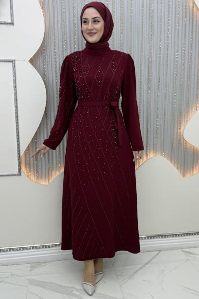 Asalet Abiye Bordo