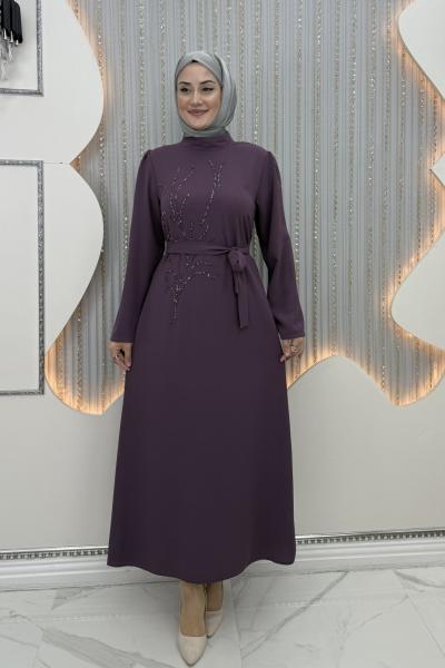 Taş Abiye Mor