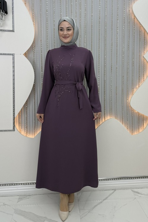 Taş Abiye Mor