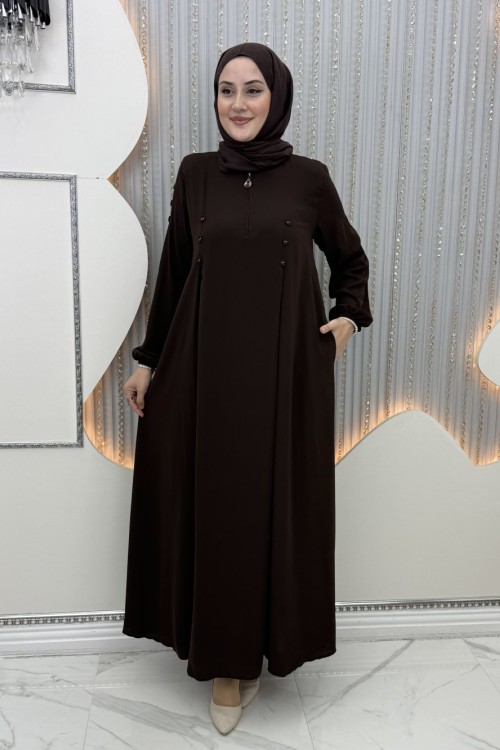 Leyla Elbise Kahverengi