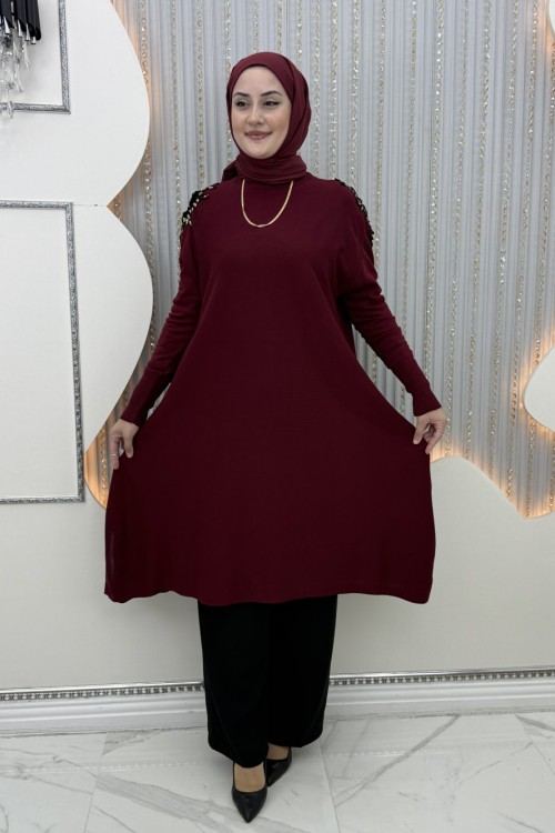 Kırçiçeği Tunik Bordo