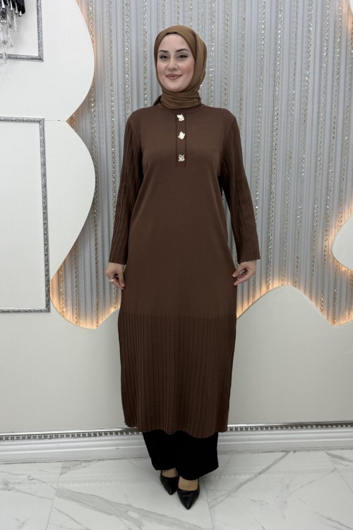Belis Tunik Elbise Kahverengi