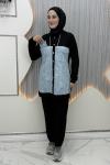 Sahi Pantolonlu Takım Siyah