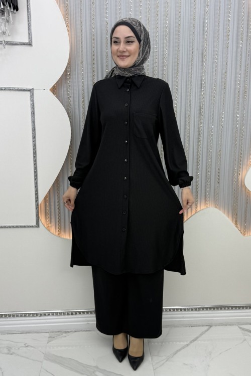 Rosa Fitilli Takım Siyah