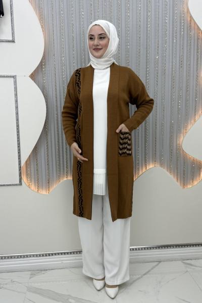 Zikzak Hırka Taba