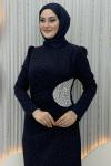 Gümüş Abiye Lacivert