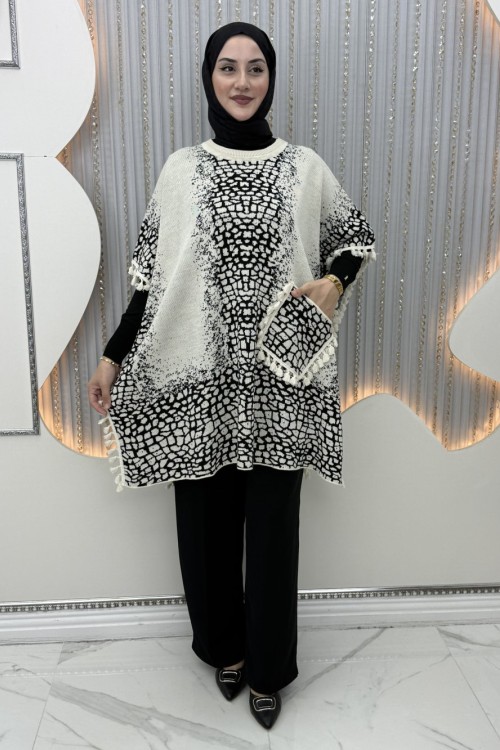 Leopar Panço Ekru Siyah