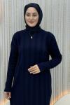 Aura Triko Elbise Lacivert