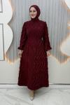 Selma elbise Bordo