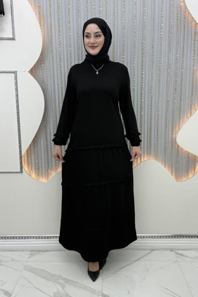 Belin Elbise Siyah