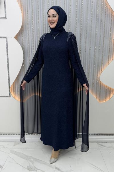 Efsunlu Abiye Lacivert