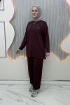 Leyal Pantolonlu Takım Mürdüm