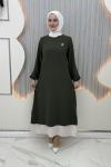 Katarina Çift Katlı Elbise Haki
