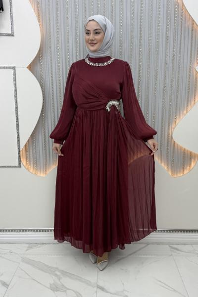 Esinti Abiye Bordo