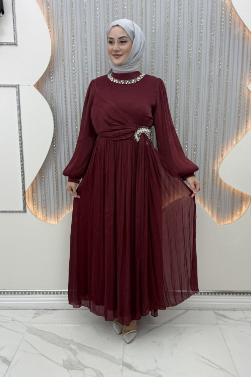 Esinti Abiye Bordo