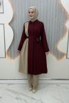 Behice Pantolonlu Takım Bordo