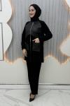 Hazel Pantolonlu Takım Siyah