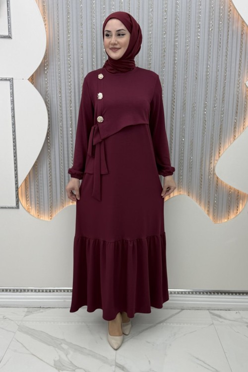 Begüm Elbise Bordo