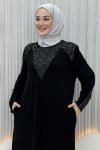 Halide Elbise Siyah