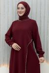 Akım Pantolonlu Takım Bordo