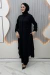 Riya Pantolonlu Takım Siyah