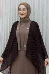 Monika Elbiseli Hırka Sütlü Kahve