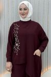 İncitaş Pantolonlu Takım Bordo