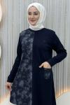 Gölge Pantolonlu Takım Lacivert