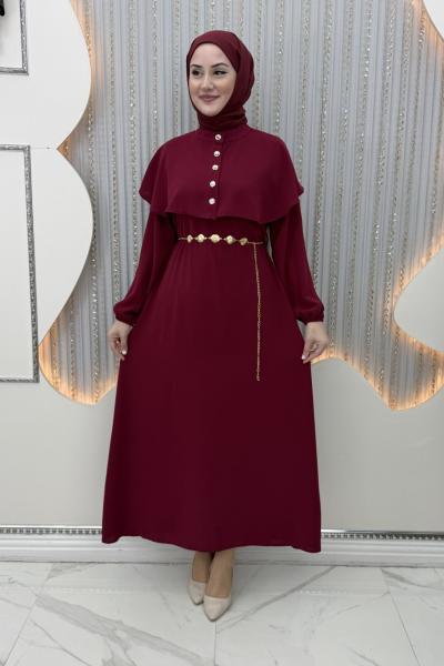Azize Elbise Bordo