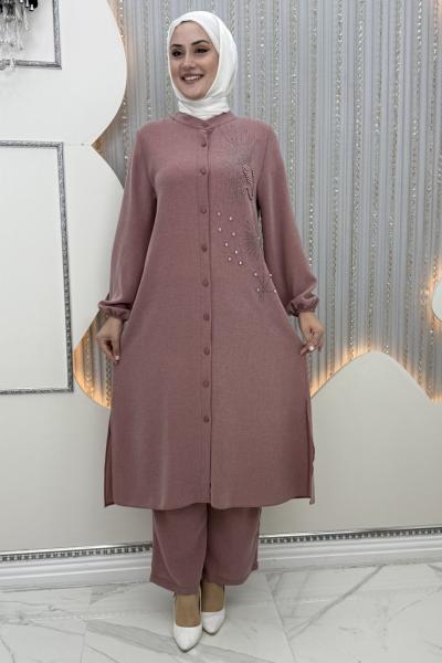 Duha taşlı takım Gül