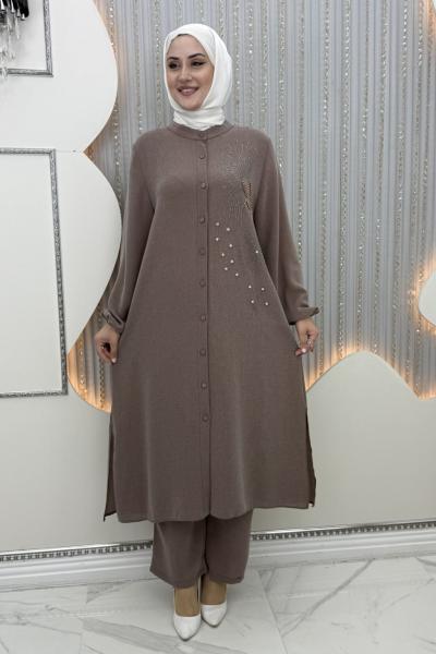 Duha taşlı takım Vizon